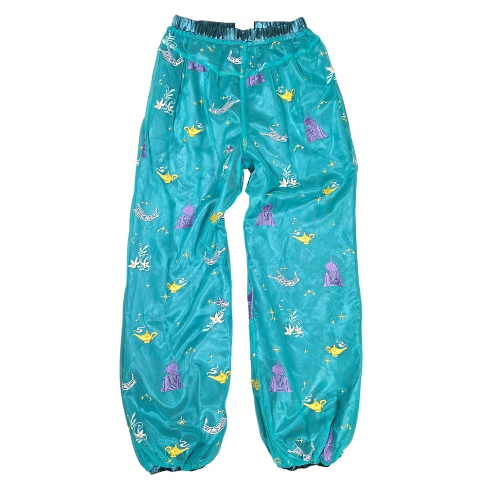 Hanna Andersson Disney Jasmine Costume Pants Aladdin Tulle Teal Large Excellent‎